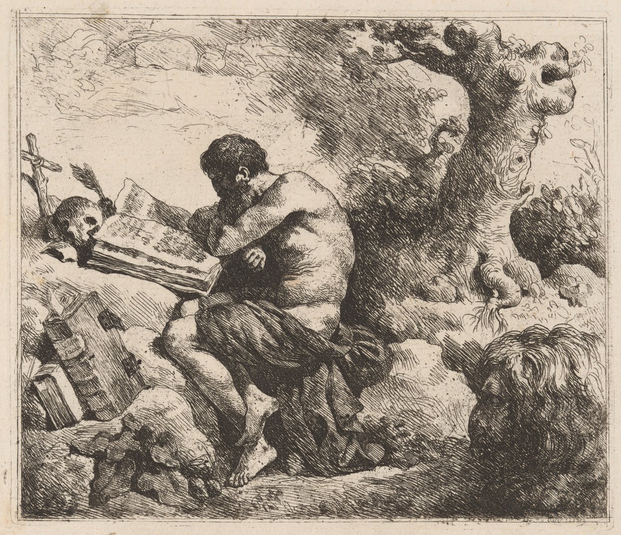 Saint Jerome by Jean Jacques Lagrenée II