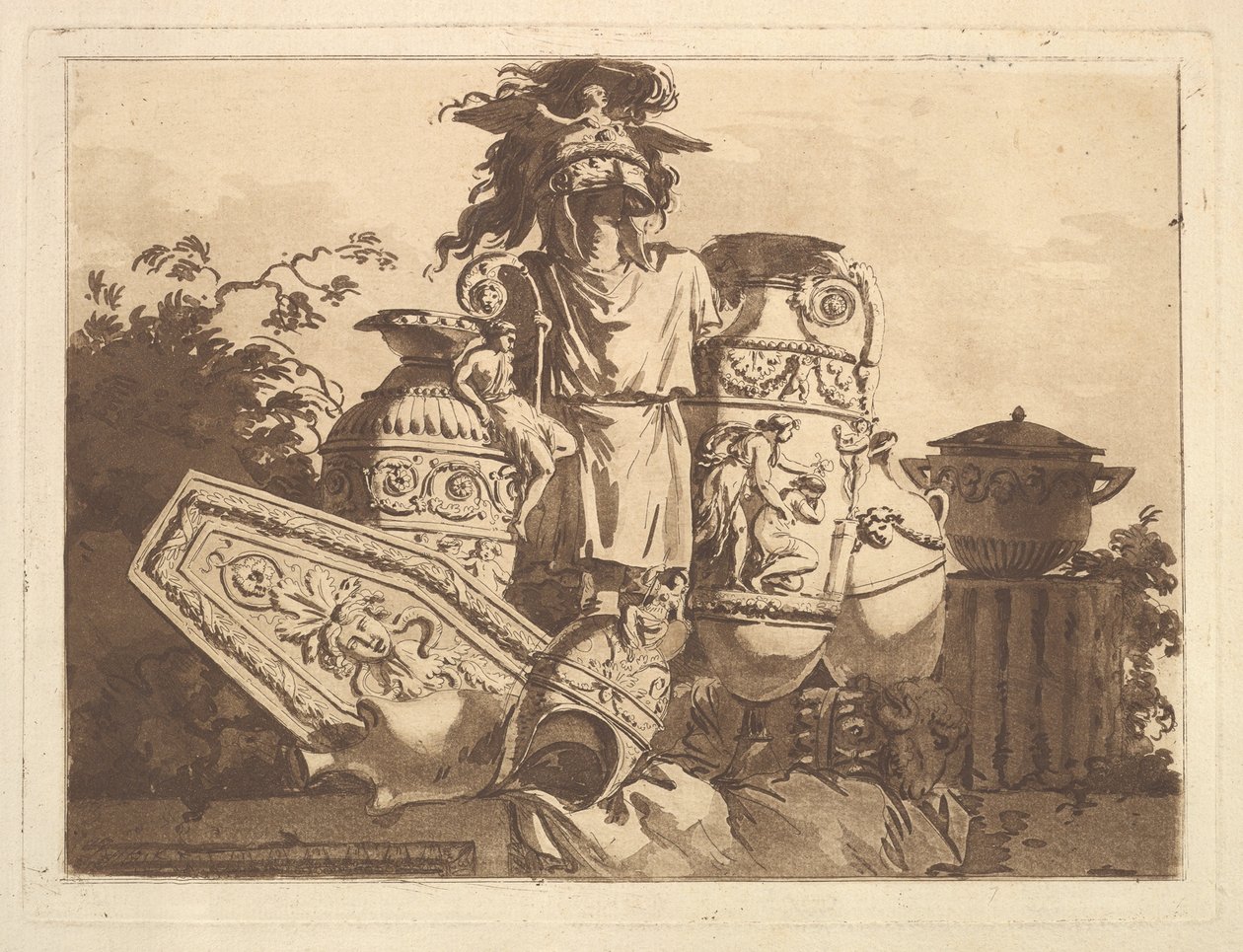 Composition with antiquities, from Recueil de Compositions par Lagrenée Le Jeune by Jean Jacques Lagrenee