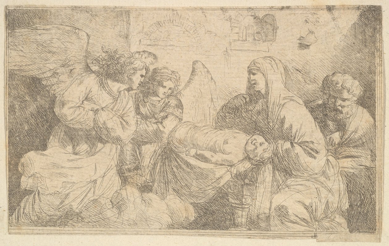 The Nativity of Christ, late 18th century by Jean Jacques Lagrenee