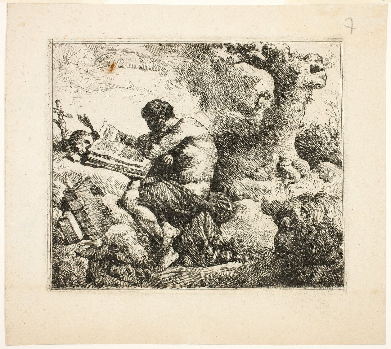 Saint Jerome by Jean Jacques Lagrenee