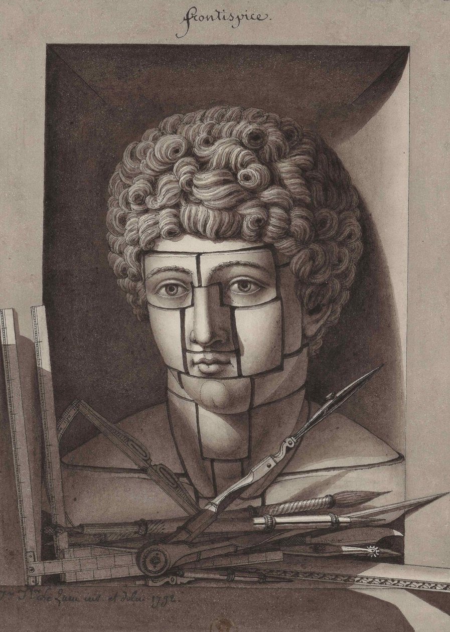 Frontispiece of the New Method Applied to the Elementary Principles of Drawing by Jean Jacques Lequeu