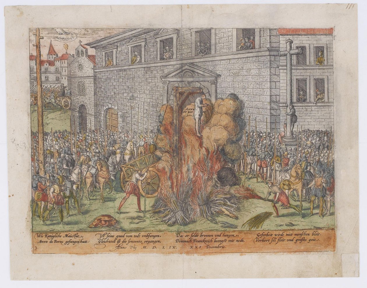 The Execution of Anne du Bourg on December 23, 1559 by Jean Jacques Perrissin