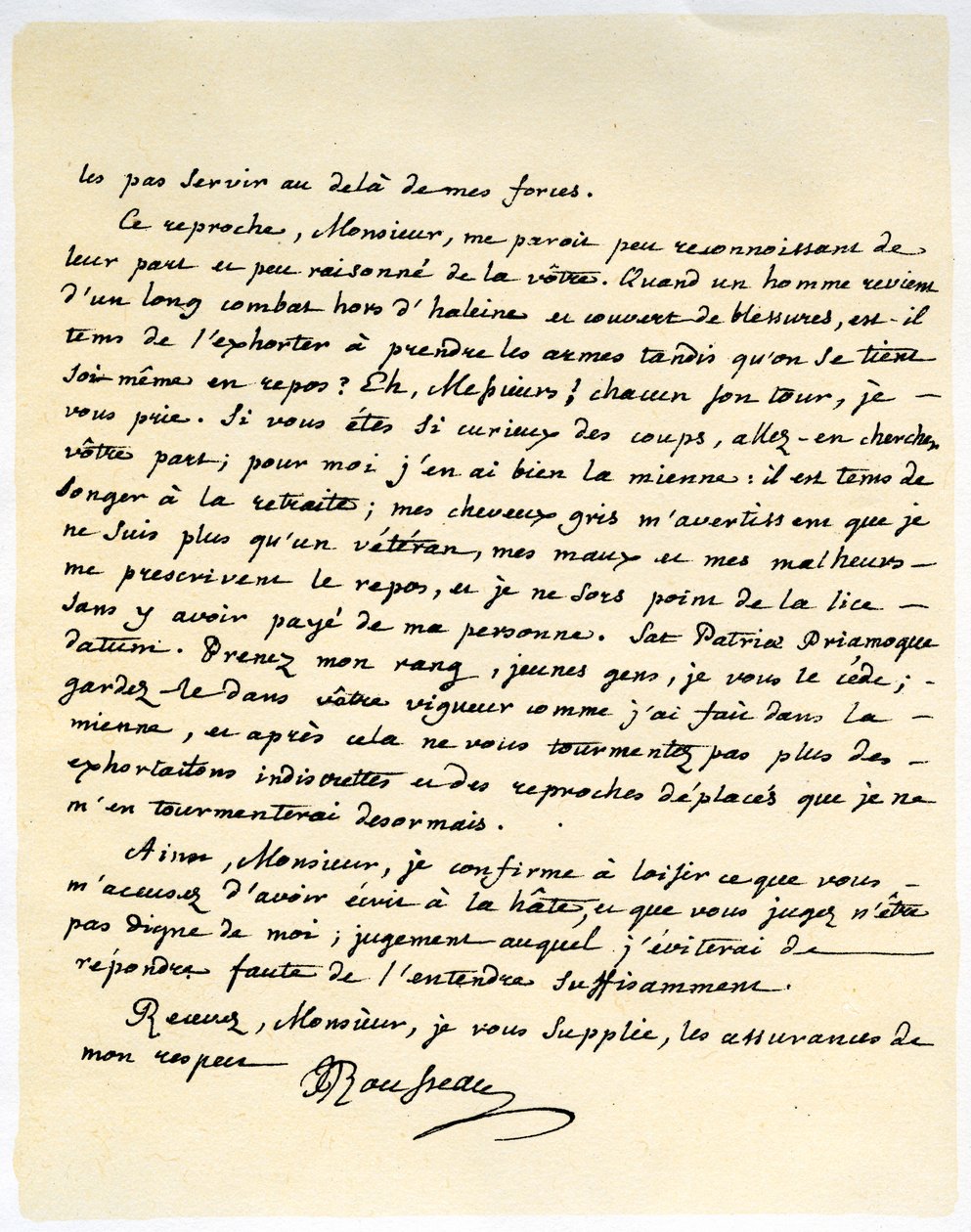 Letter from Jean Jacques Rousseau, 15th July 1764 by Jean Jacques Rousseau