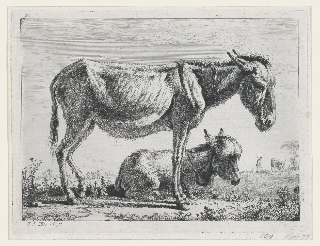 Jenny with its Foal, 1797 by Jean Jacques de Boissieu