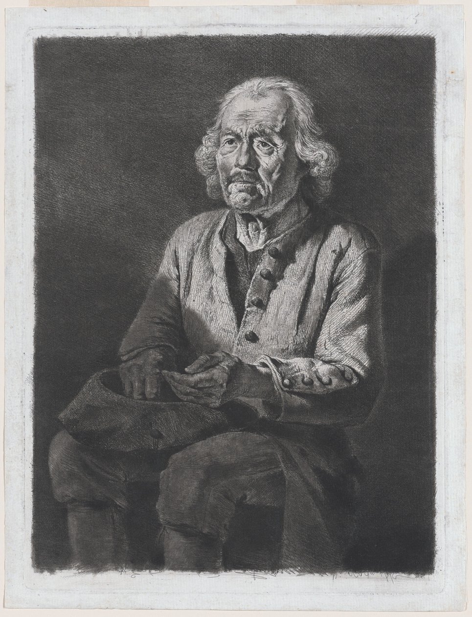 Old Gérard, Peasant from Chasselay by Jean Jacques de Boissieu