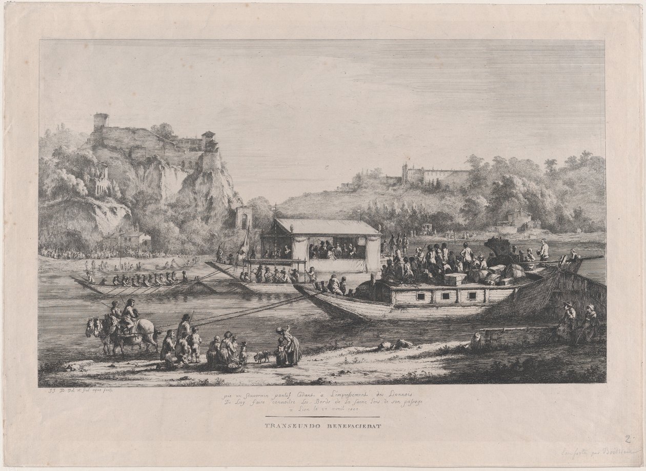 Pope Pius VII on the Saône by Jean Jacques de Boissieu