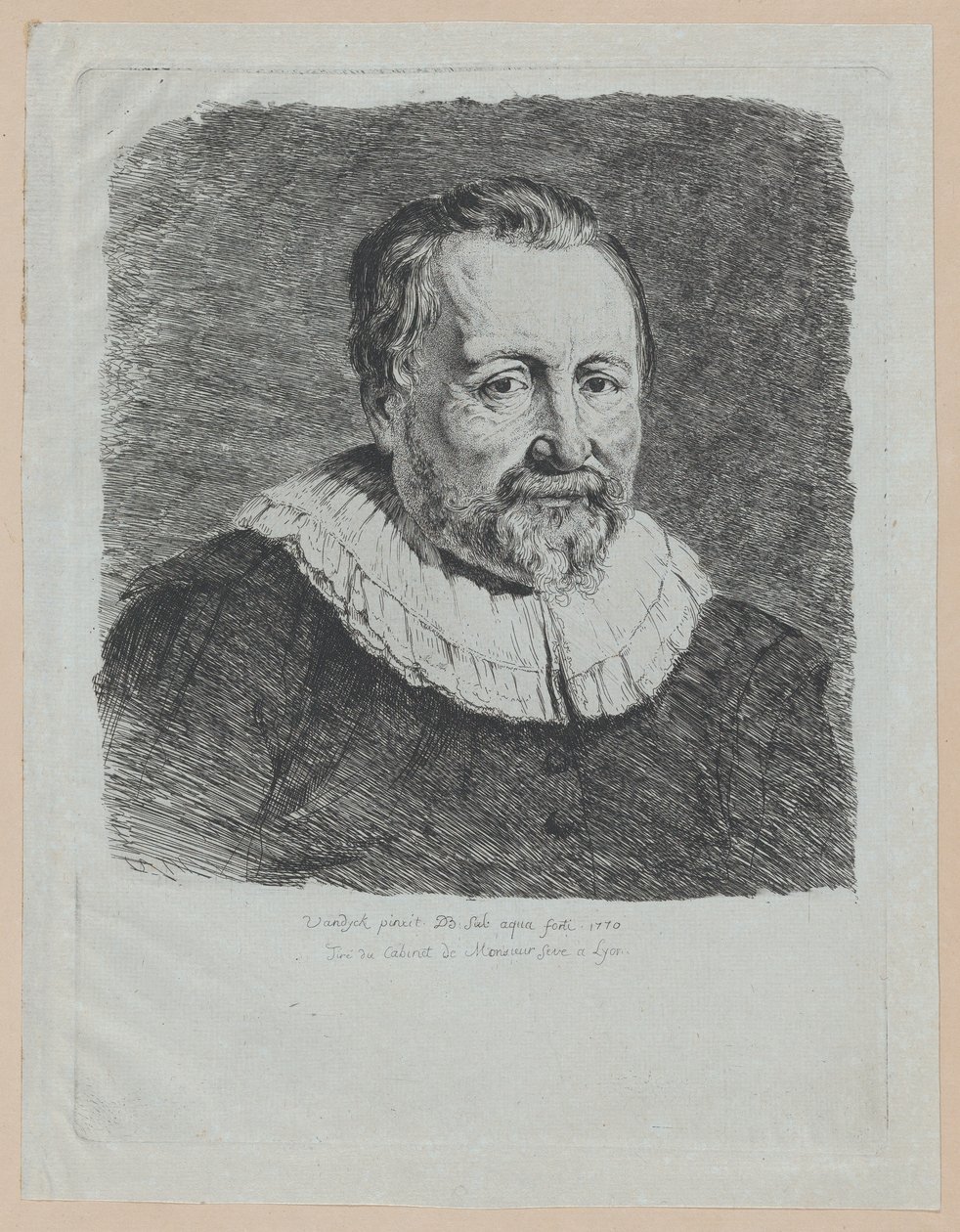 Portrait, after Van Dyck by Jean Jacques de Boissieu
