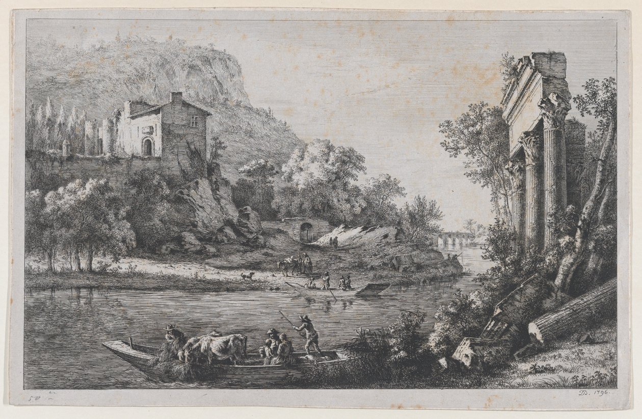 River Crossing by Jean Jacques de Boissieu