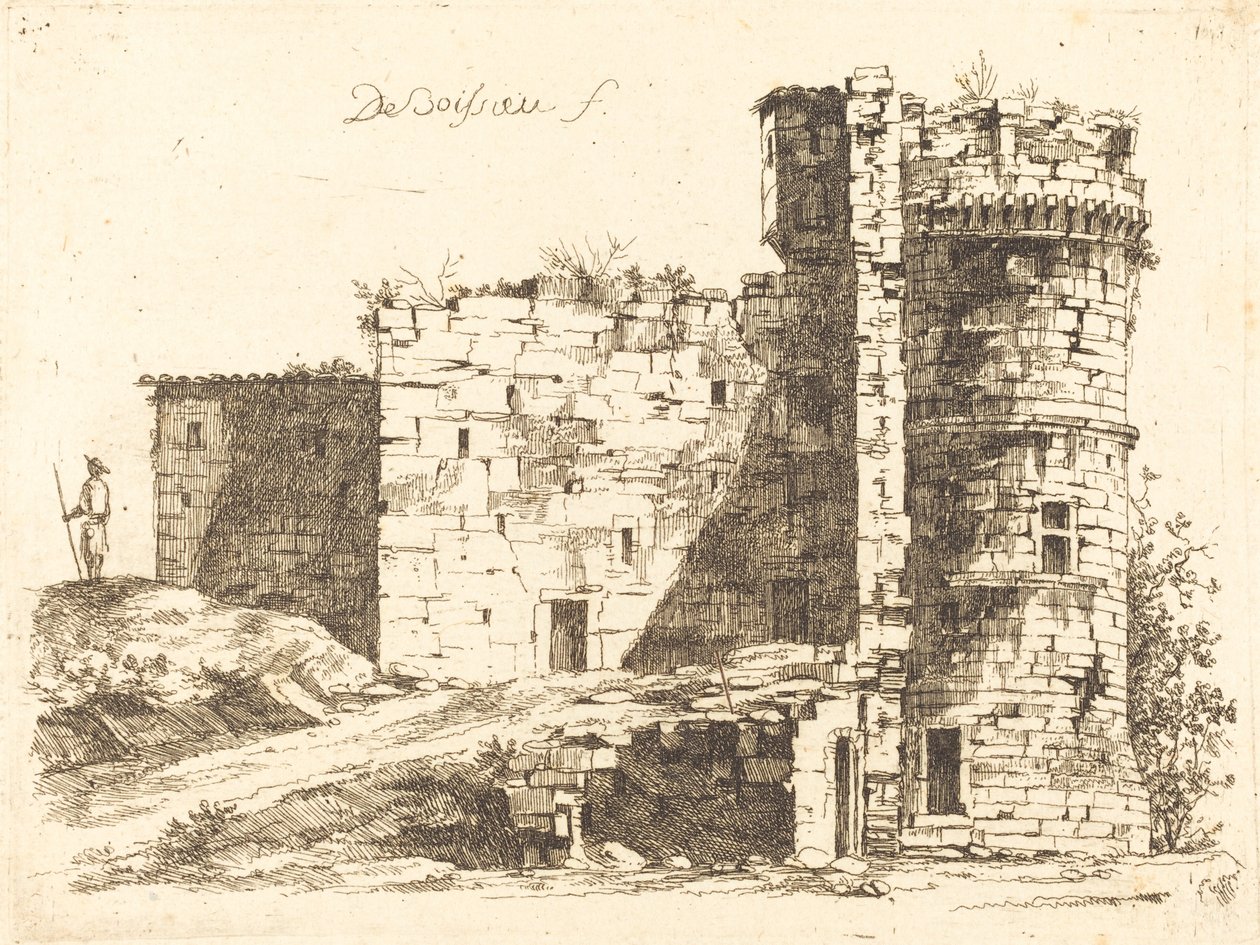 Ruins of the Château Saint-Chamond, Loire by Jean Jacques de Boissieu