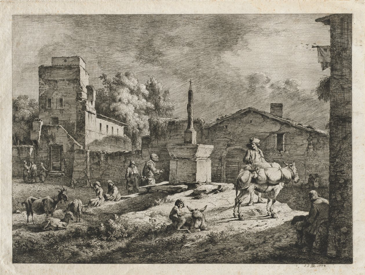 View of Saint-Andeol by Jean Jacques de Boissieu
