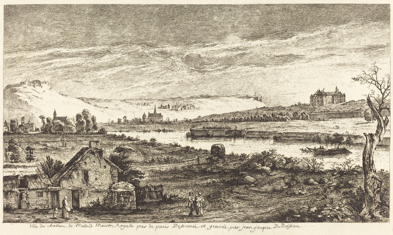 View of the Chateau de Madrid by Jean Jacques de Boissieu