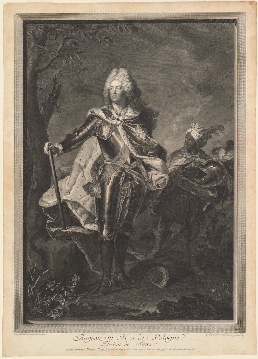 Augustus III, King of Poland by Jean Joseph Balechou after Hyacinthe Rigaud