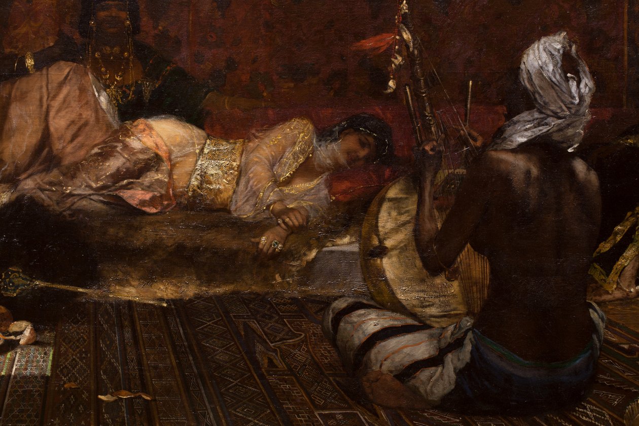 Interior of a Harem in Morocco (detail) by Jean Joseph Benjamin Constant