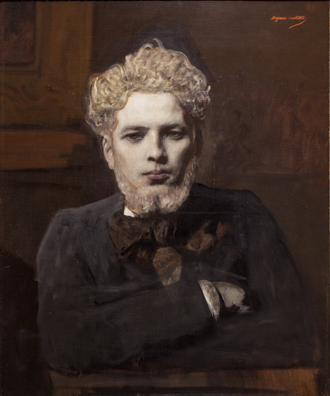 Portrait of a Bearded Young Man Known as the Albino by Jean Joseph Benjamin Constant