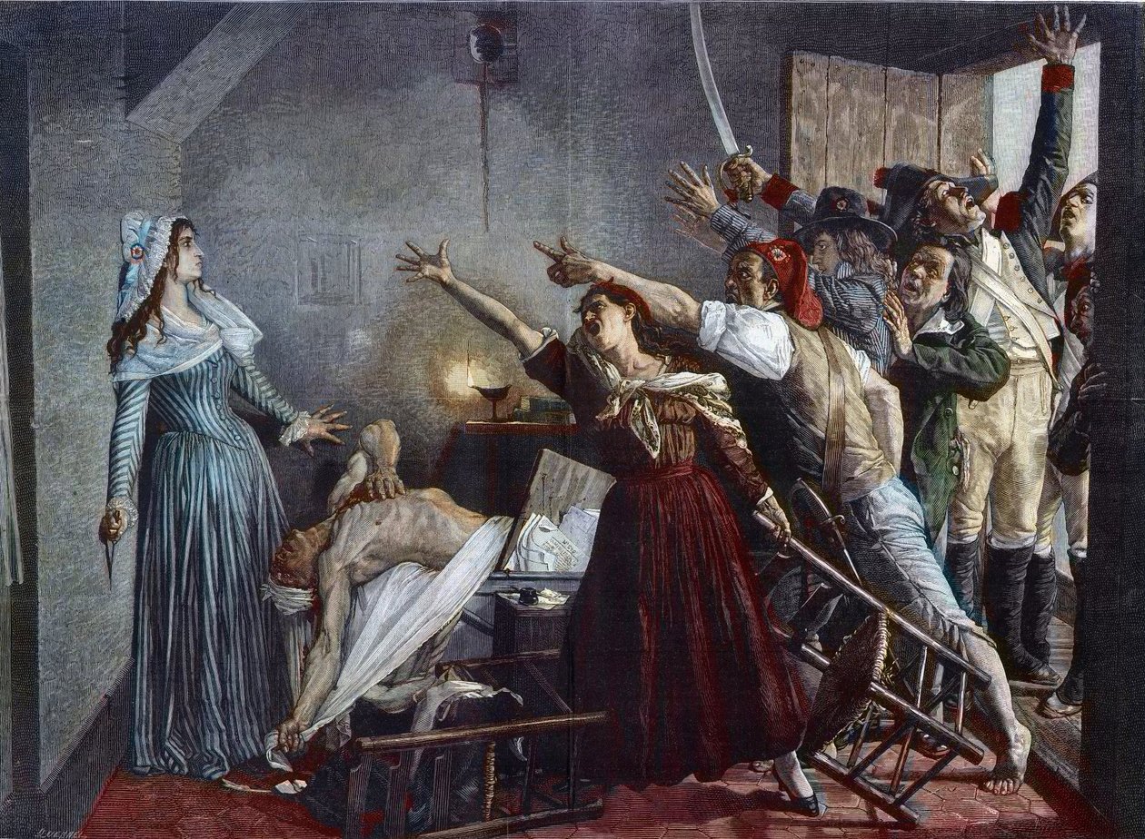 Assassination of Jean Paul Marat, French revolutionary politician by Jean Joseph Weerts