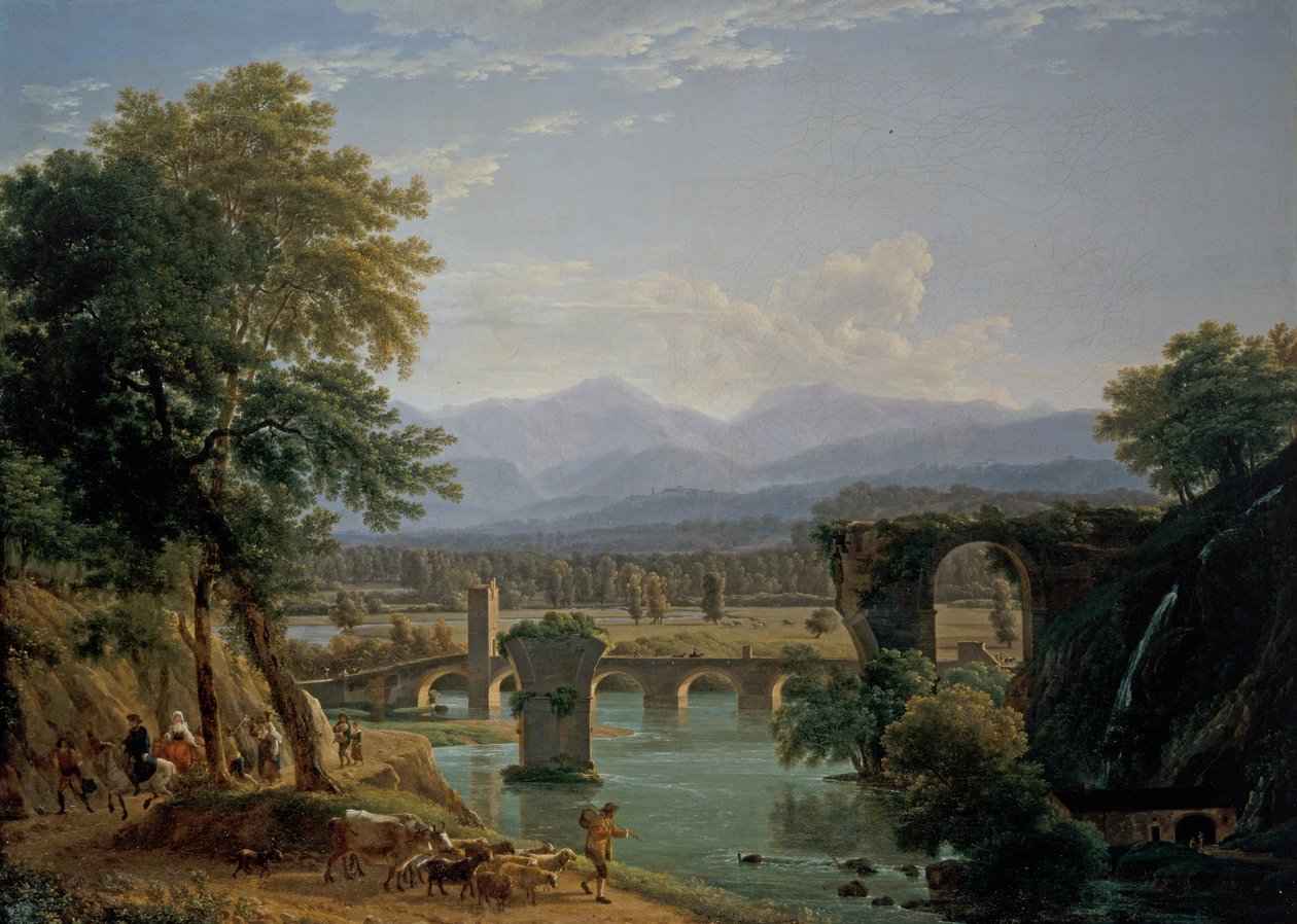The Augustan Bridge on the Nera River, Near the Town of Narni by Jean Joseph Xavier Bidauld