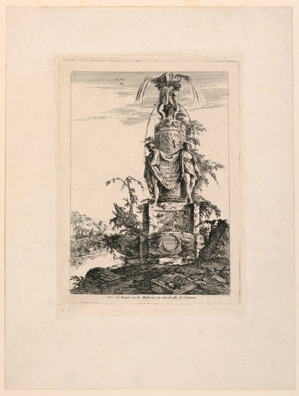 Design for a Fantastic Fountain by Jean Laurent Legeay