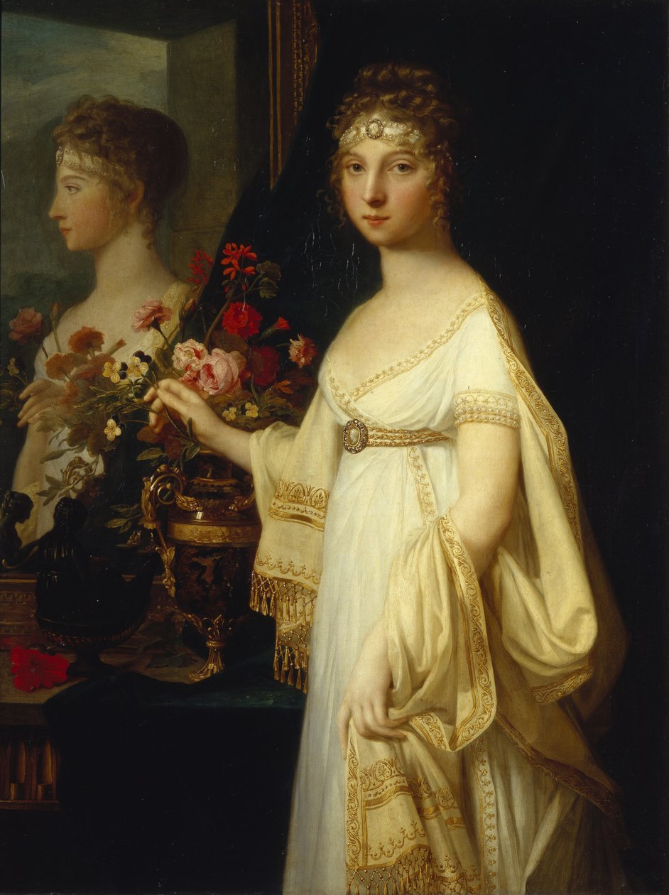 Portrait of Empress Elizabeth Alexeievna, Princess Louise of Baden by Jean Laurent Monnier
