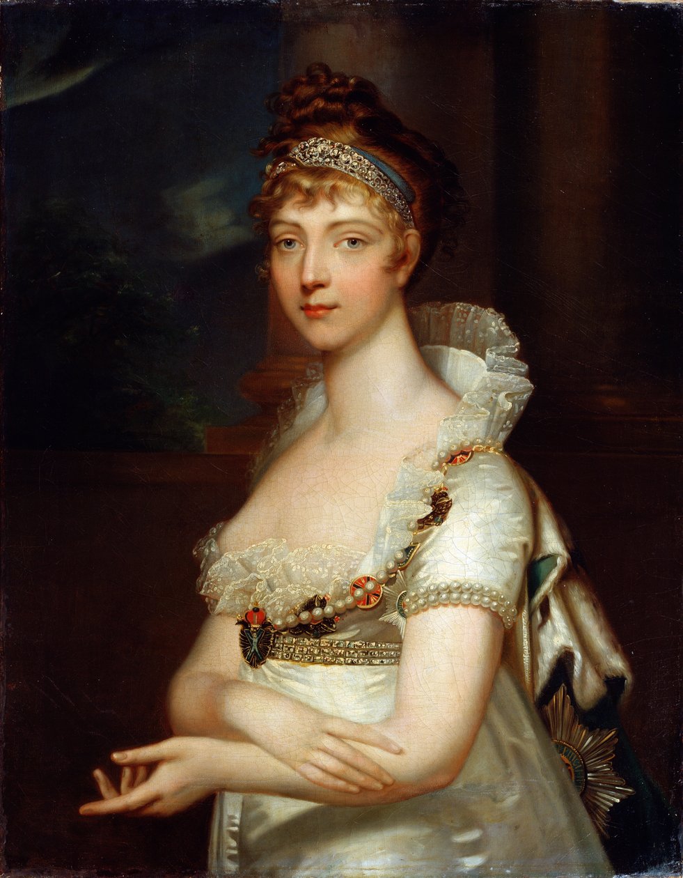 Portrait of Empress Elizabeth Alexeievna, late 18th or early 19th century by Jean Laurent Monnier