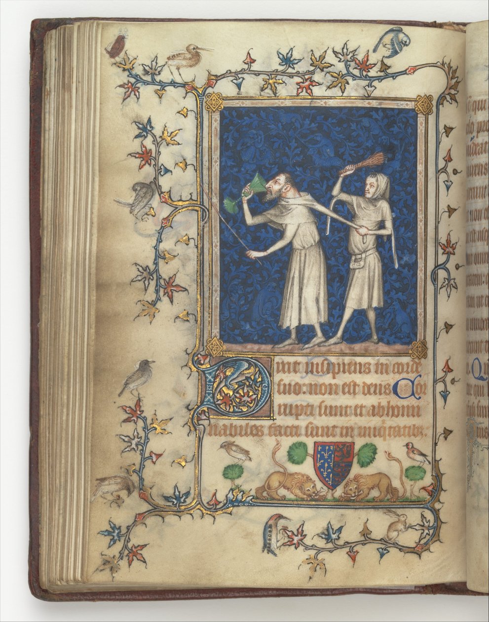 The Prayer Book of Bonne of Luxembourg, Duchess of Normandy f.83v, before 1349 by Jean Le and workshop Noir