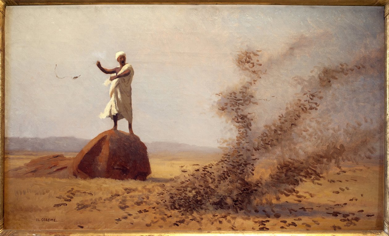 Arab scary of larks by Jean Leon Gerome