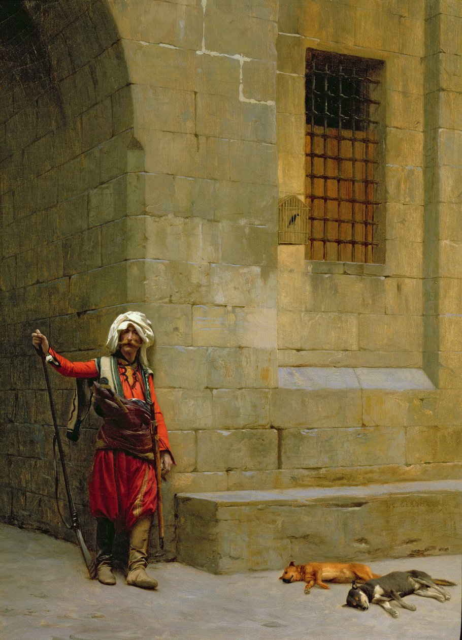 Arnaut and Dogs by Jean Leon Gerome
