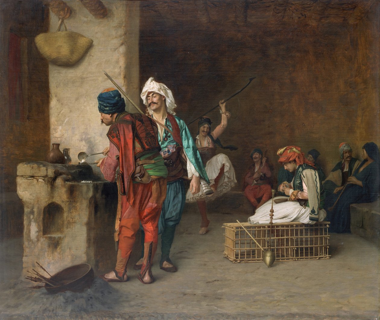 Cafe House, Cairo Casting Bullets by Jean Leon Gerome