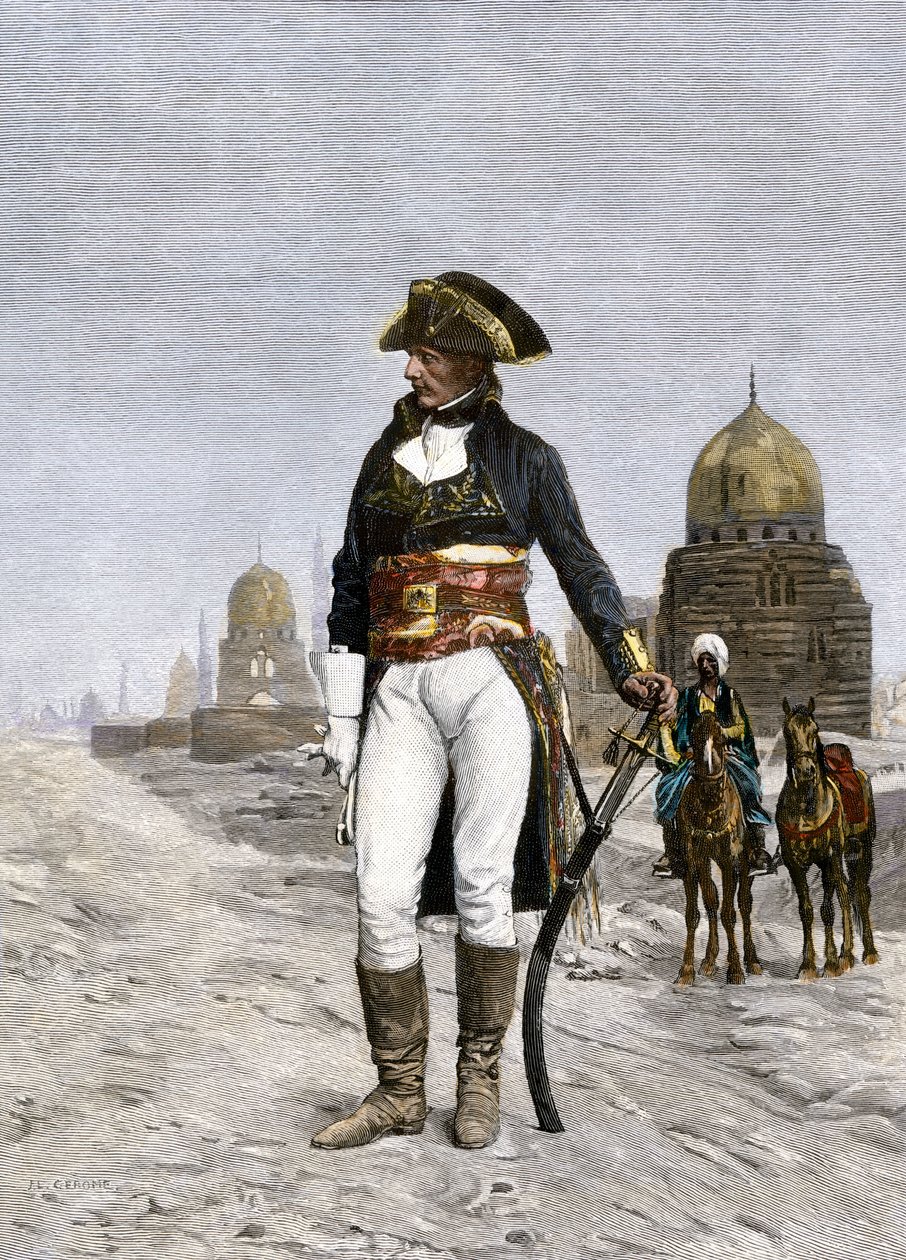 Campaign of Egypt (1798-1801): Portrait of Napoleon Bonaparte in Cairo in 1798 by Jean Leon Gerome