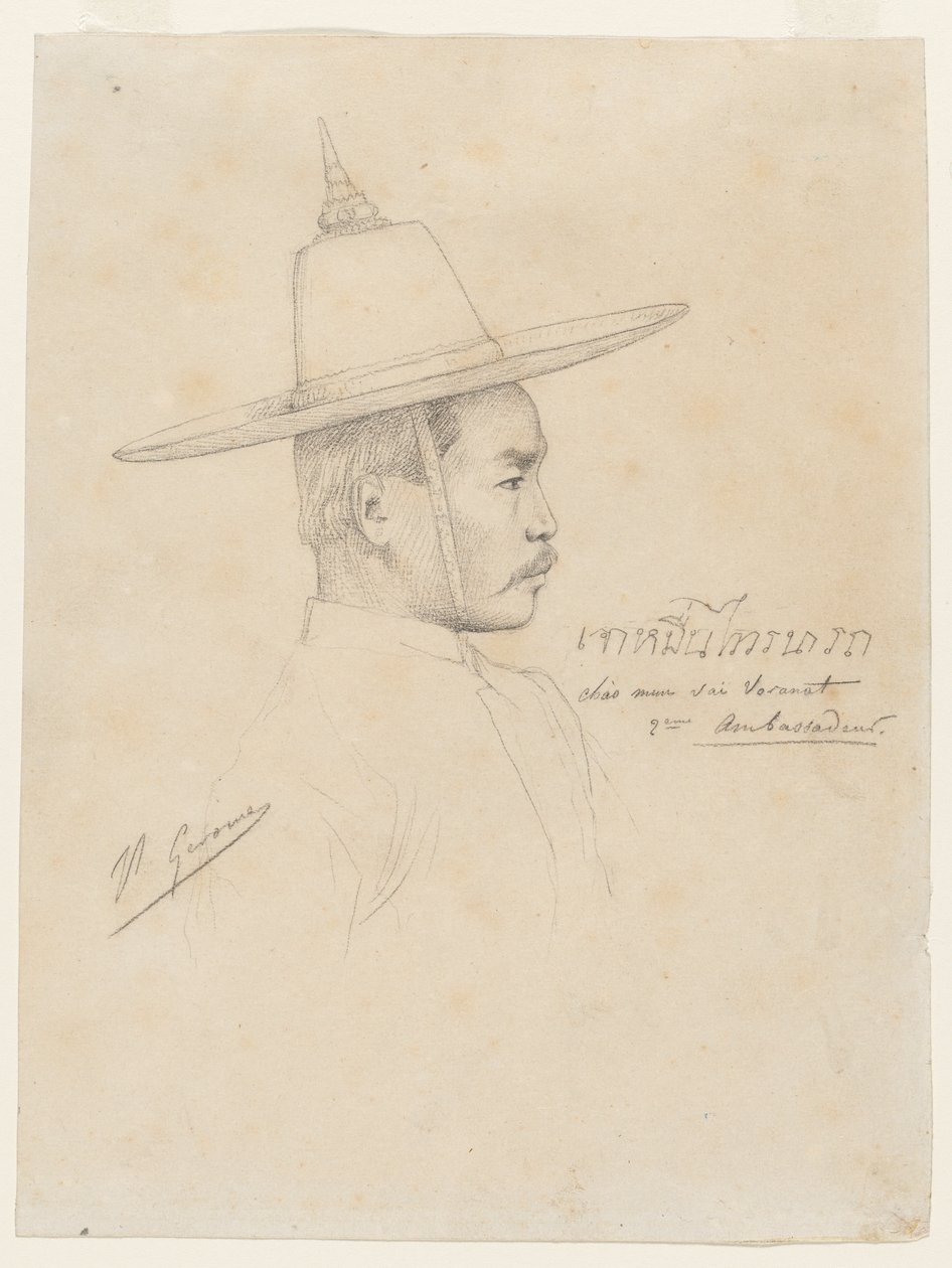 Study for "The Reception of the Siamese Ambassadors at Fontainebleau" by Jean Leon Gerome