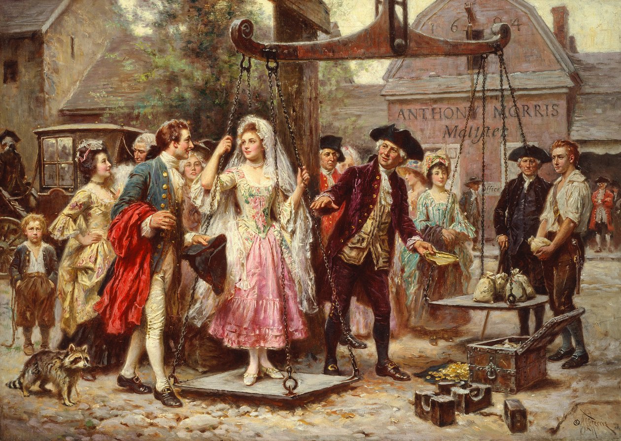 Her Weight in Gold, c.1921 by Jean Leon Gerome Ferris