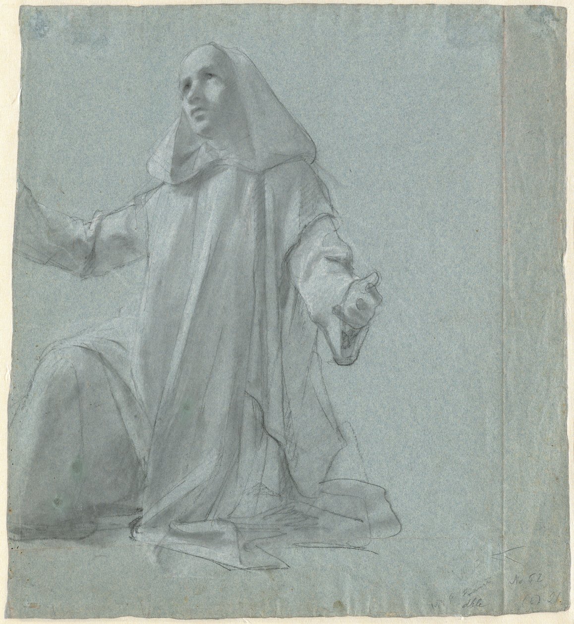 A Young Priest Kneeling by Jean Leonard Lugardon