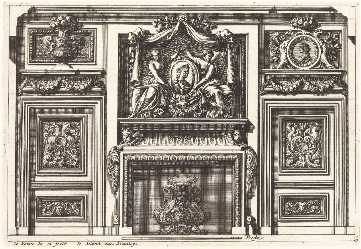 Fireplaces and Other Interior Decorations by Jean Lepautre