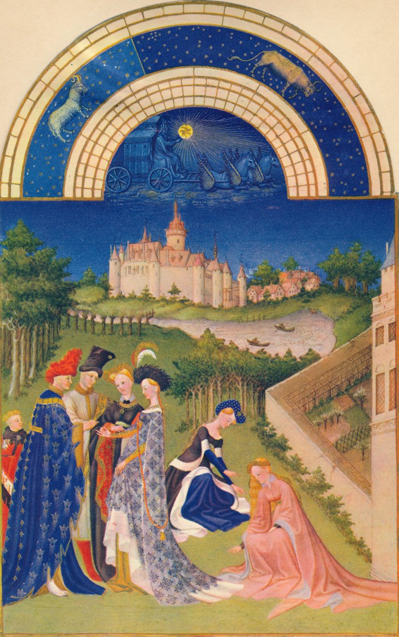 April - the Château de Dourdan, 15th century, 1939 by Jean Limbourg