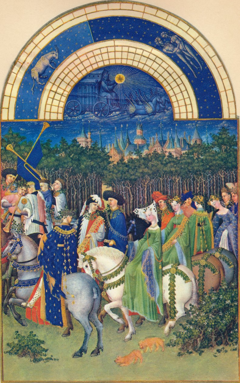 May - the town of Riom, 15th century, 1939 by Jean Limbourg