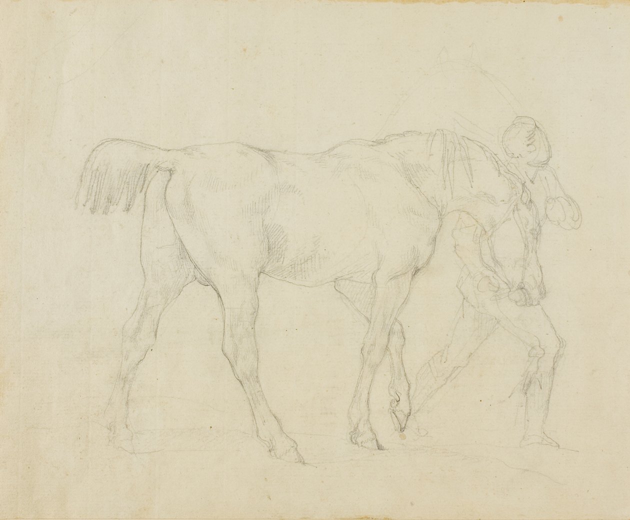 Groom Leading a Horse by Jean Louis André Théodore Géricault