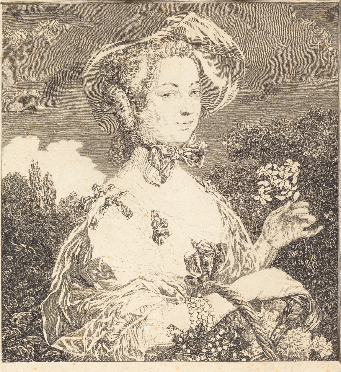 La Marquise de Pompadour en Belle Jardiniere by Jean Louis Anselin