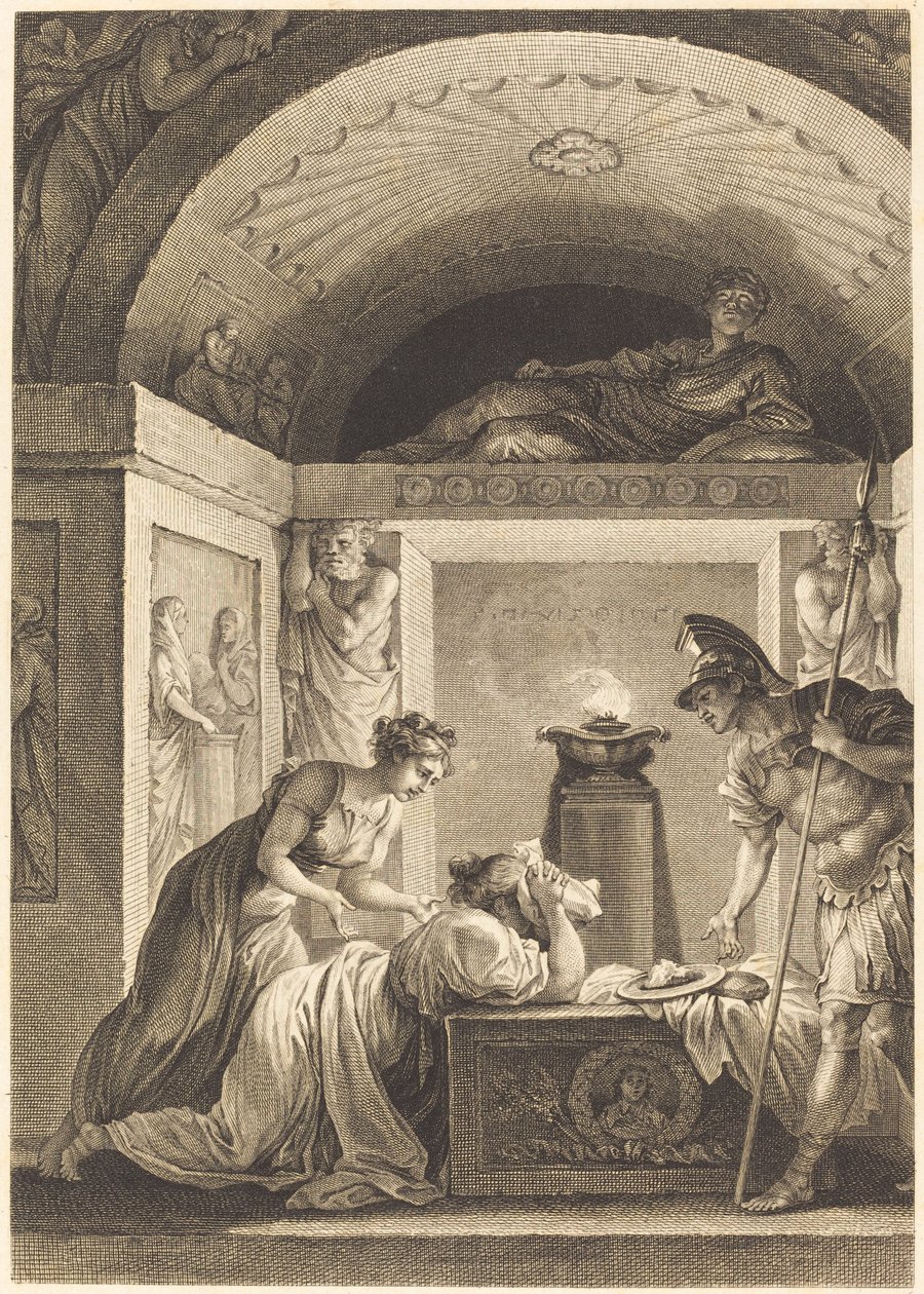 The Matron of Ephesus by Jean Louis Delignon and Antoine Jean Duclos after Jean Honoré Fragonard