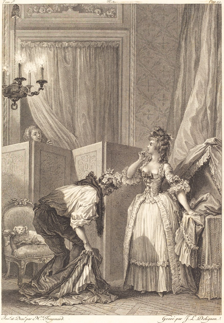 The Cuckold Beaten and Content by Jean Louis Delignon and Antoine Jean Duclos after Jean Honoré Fragonard