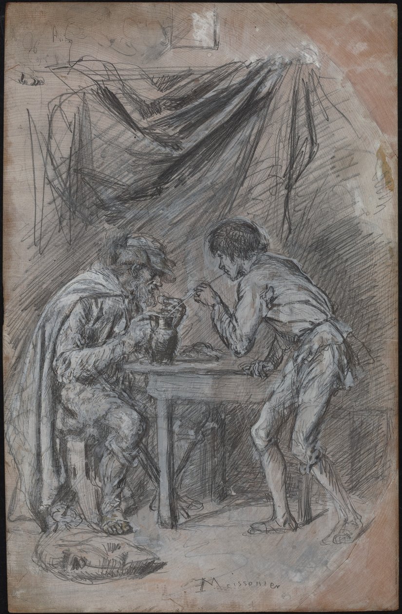 Lazarille de Tormes Stealing Drink from a Blind Man by Jean Louis Ernest Meissonier