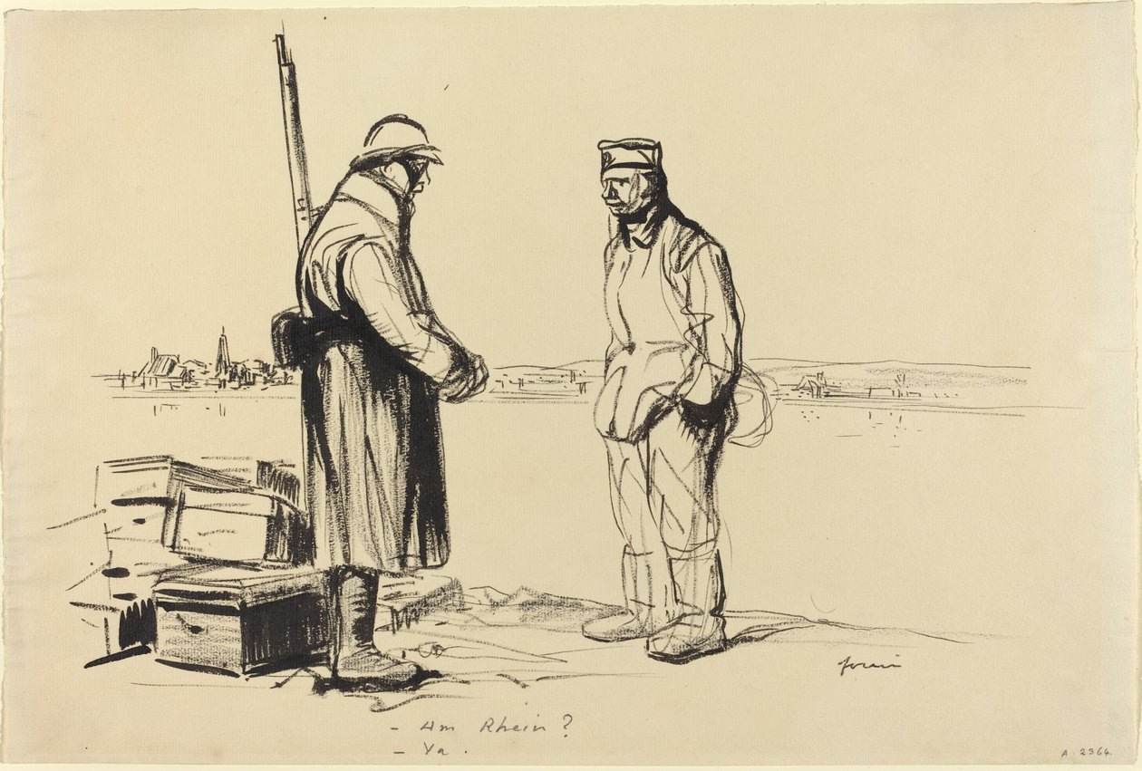 -Am Rhien? -Ya. by Jean Louis Forain