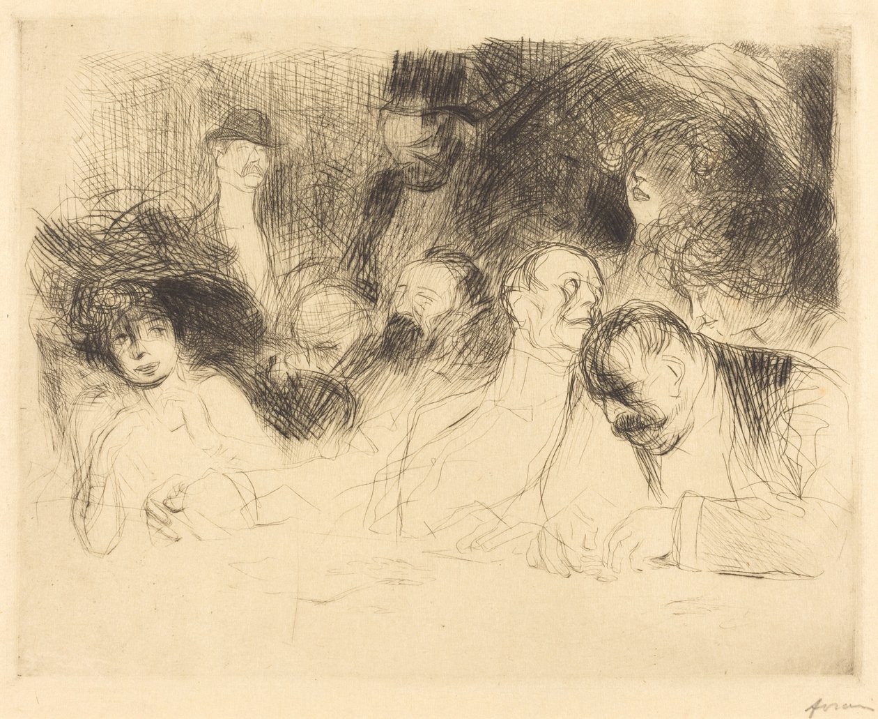 At the Gambling Table (first plate) by Jean Louis Forain