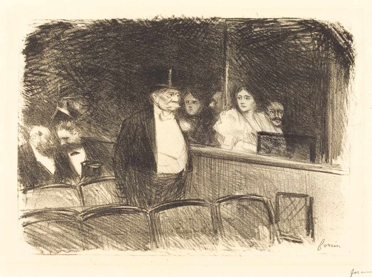 At the Theatre by Jean Louis Forain