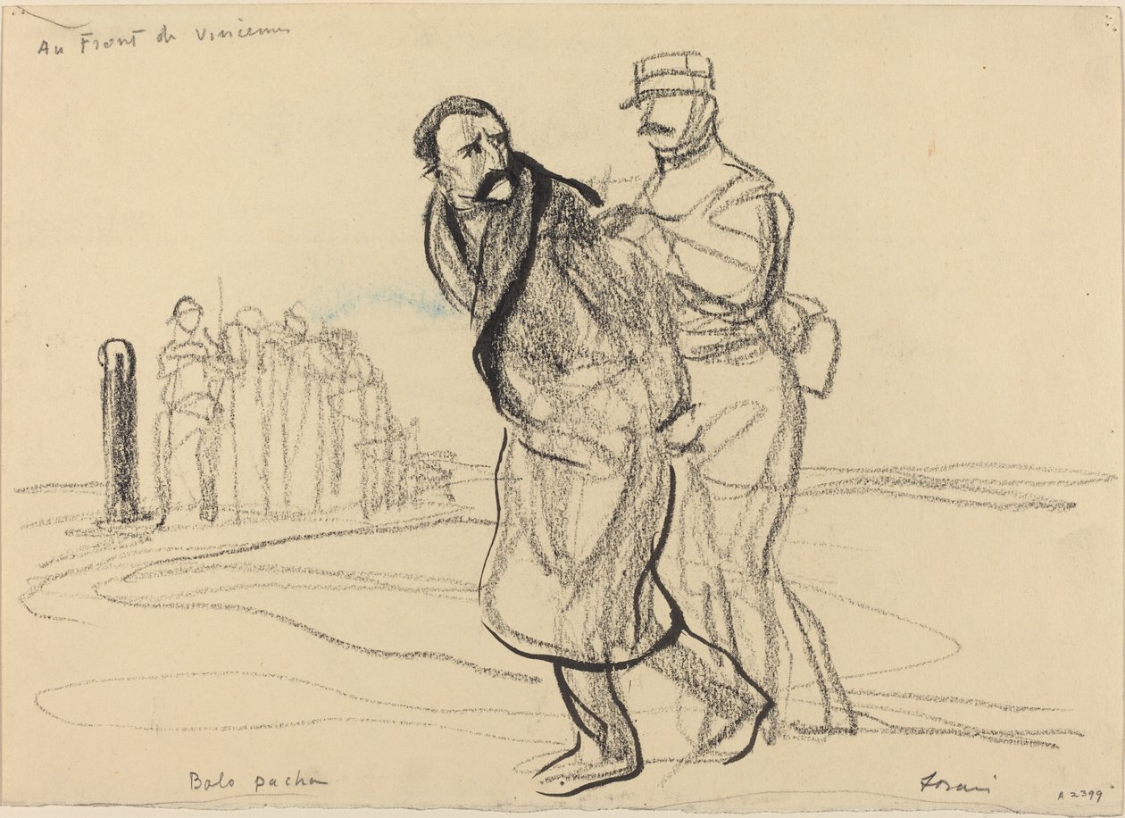 Au Front de Vincennes. Bolo Pacha, c. 1914-1919 by Jean Louis Forain