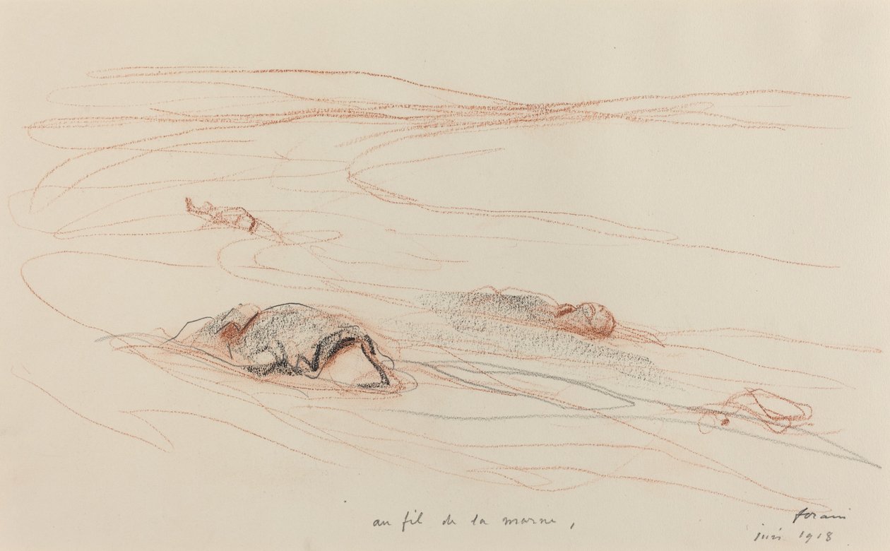 By the Marne by Jean Louis Forain