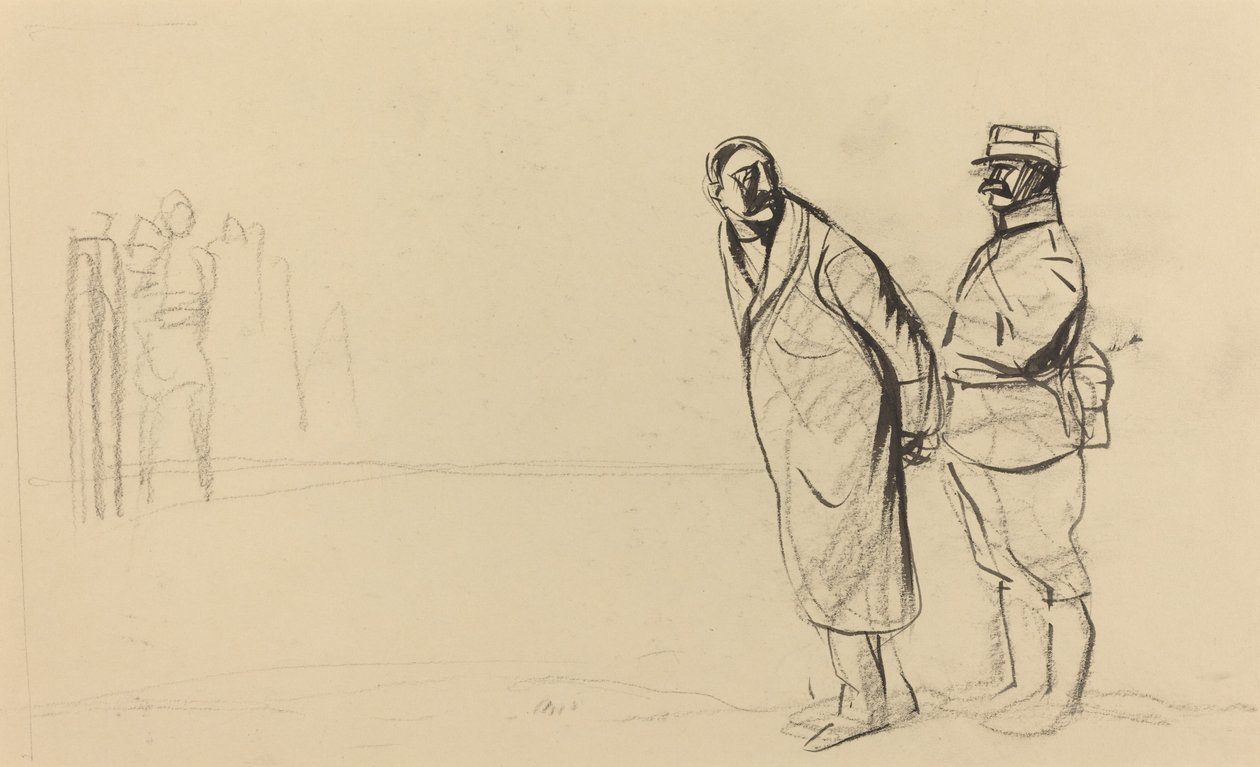 Au front de Vincennes. Bolo pacha, c. 1914-1919 by Jean Louis Forain