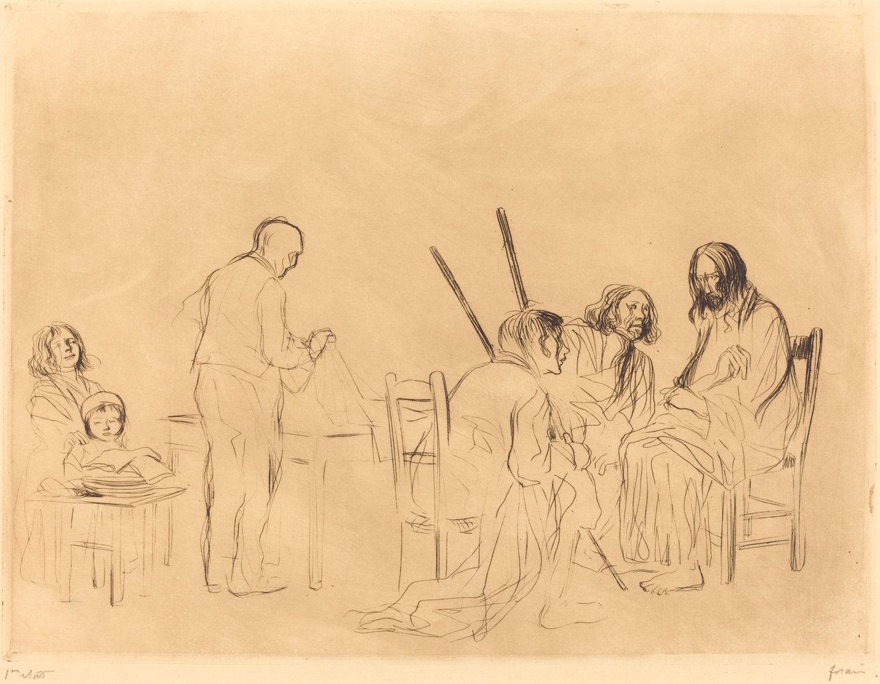 Before the Supper at Emmaus (first plate) by Jean Louis Forain