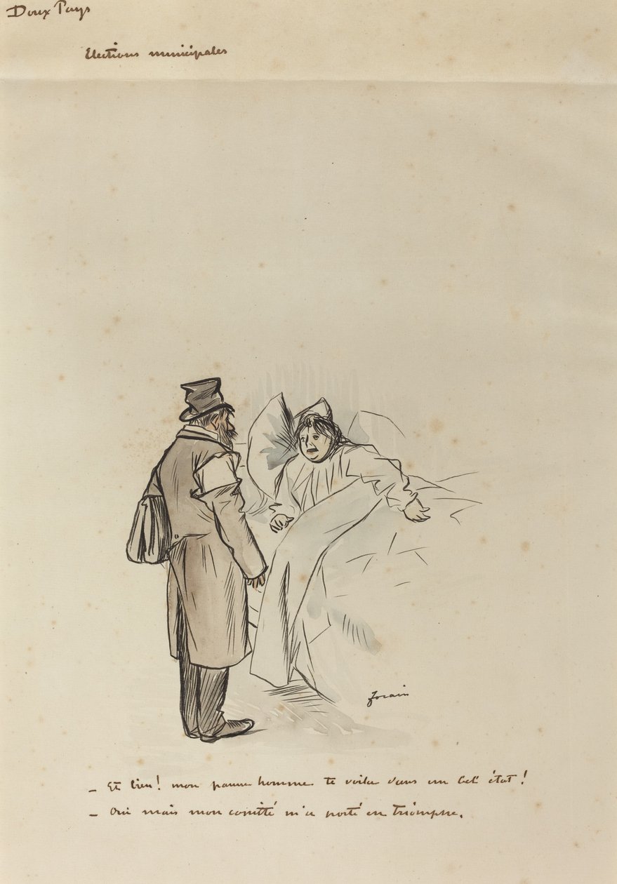 Elections Municipales, c. 1897 by Jean Louis Forain