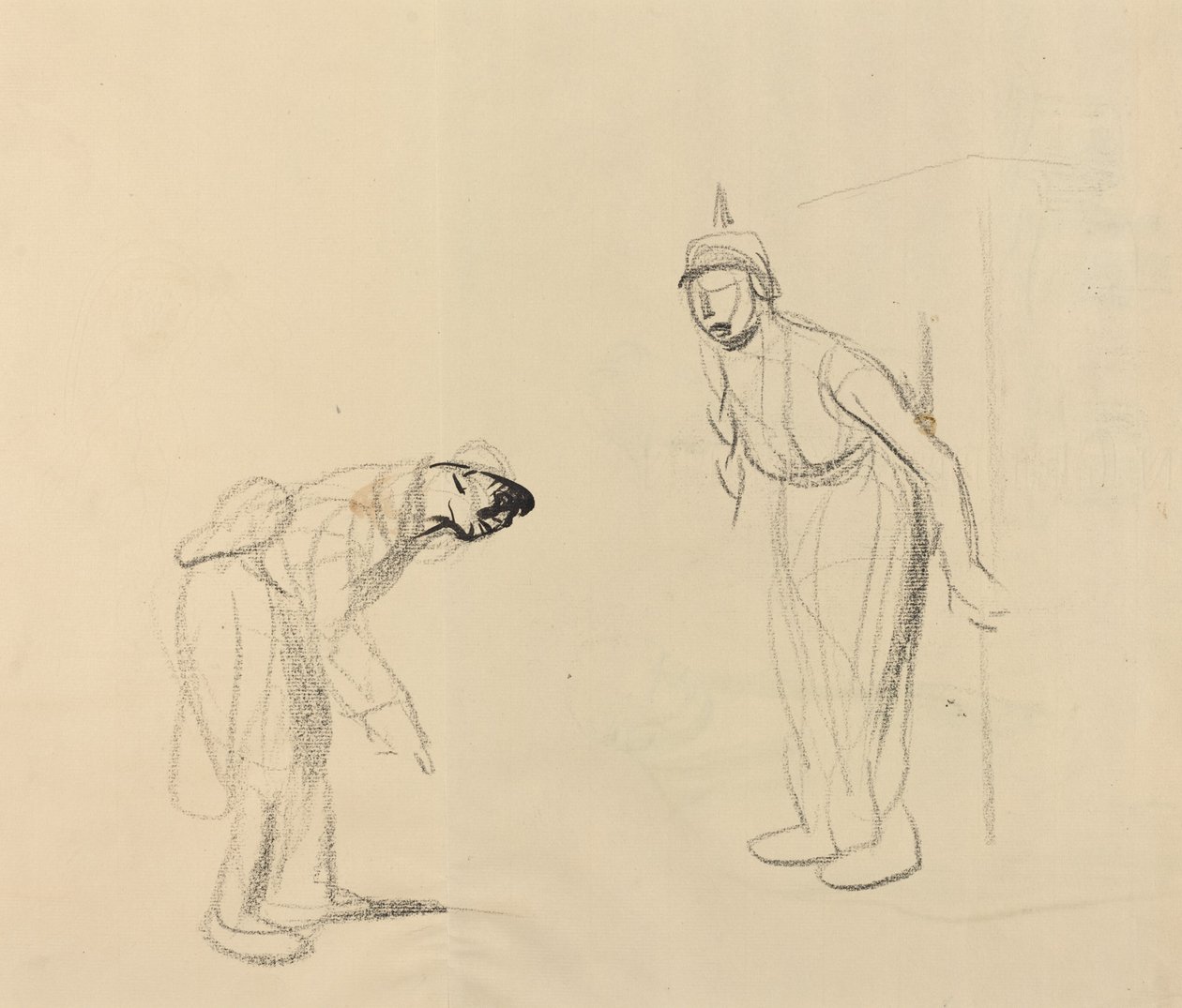 Hiding the Louis [verso] by Jean Louis Forain
