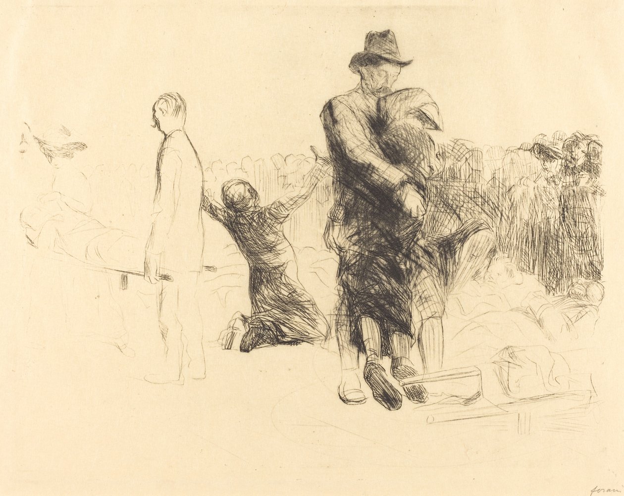 Lourdes, Transport of the Paralyzed by Jean Louis Forain