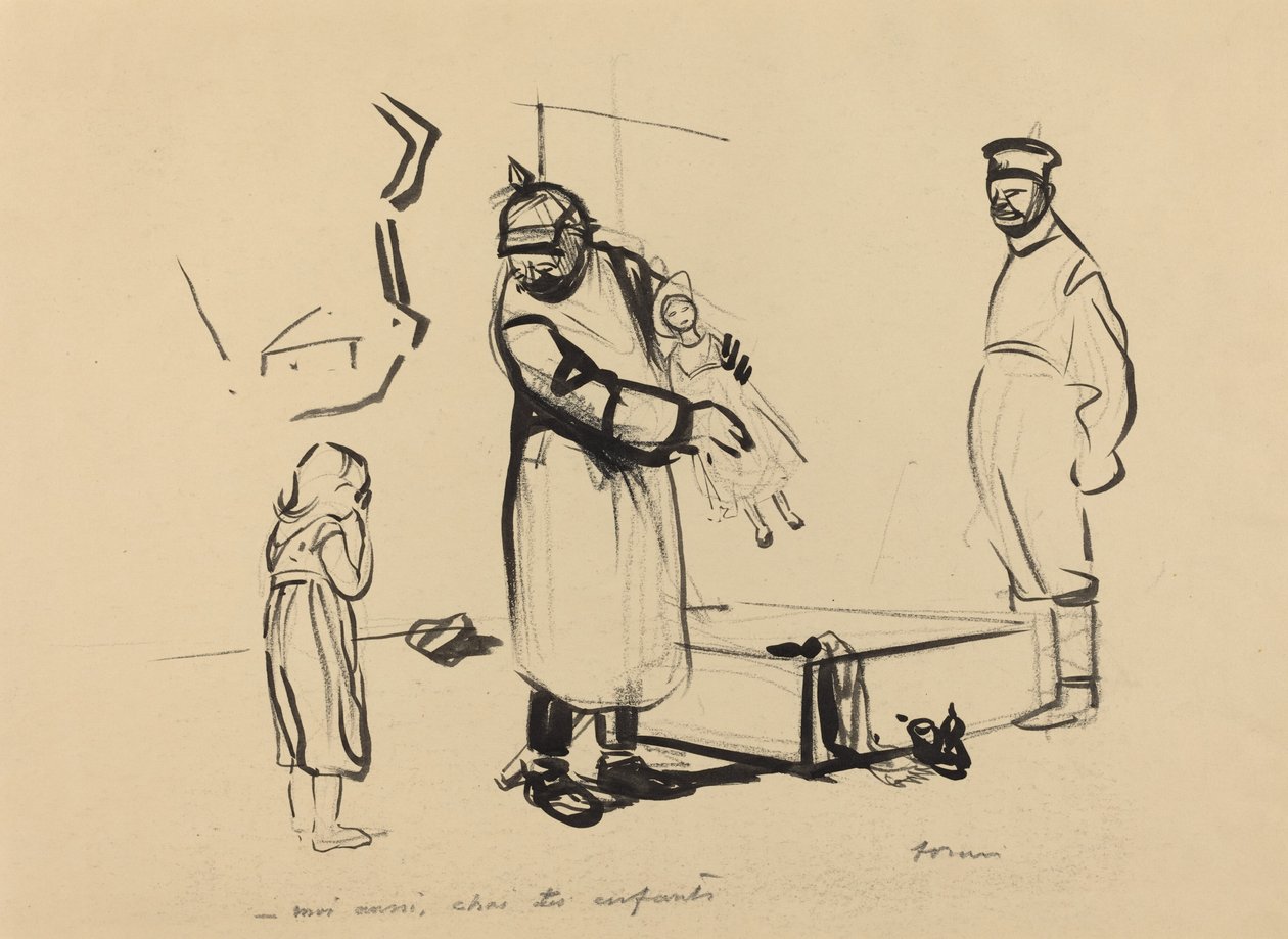 To Paris. -me too, I have children by Jean Louis Forain